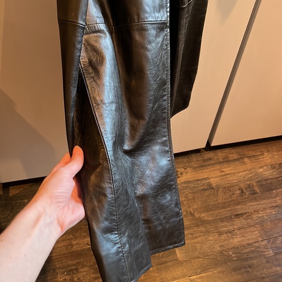 Arayal Leather Trench Coat (Belted) - French size 38 VINTAGE Y2K - Picture 11 of 12